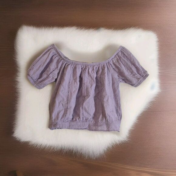 Lot Of 2 Crop Tops Lavender Neon Pink Miami Medium LA Tees Large Heart Summer - Picture 2 of 16